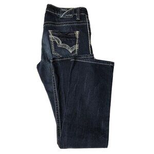 Big Star Amsterdam Bootcut Woman 27x32 Blue Denim Jeans Straight Leg